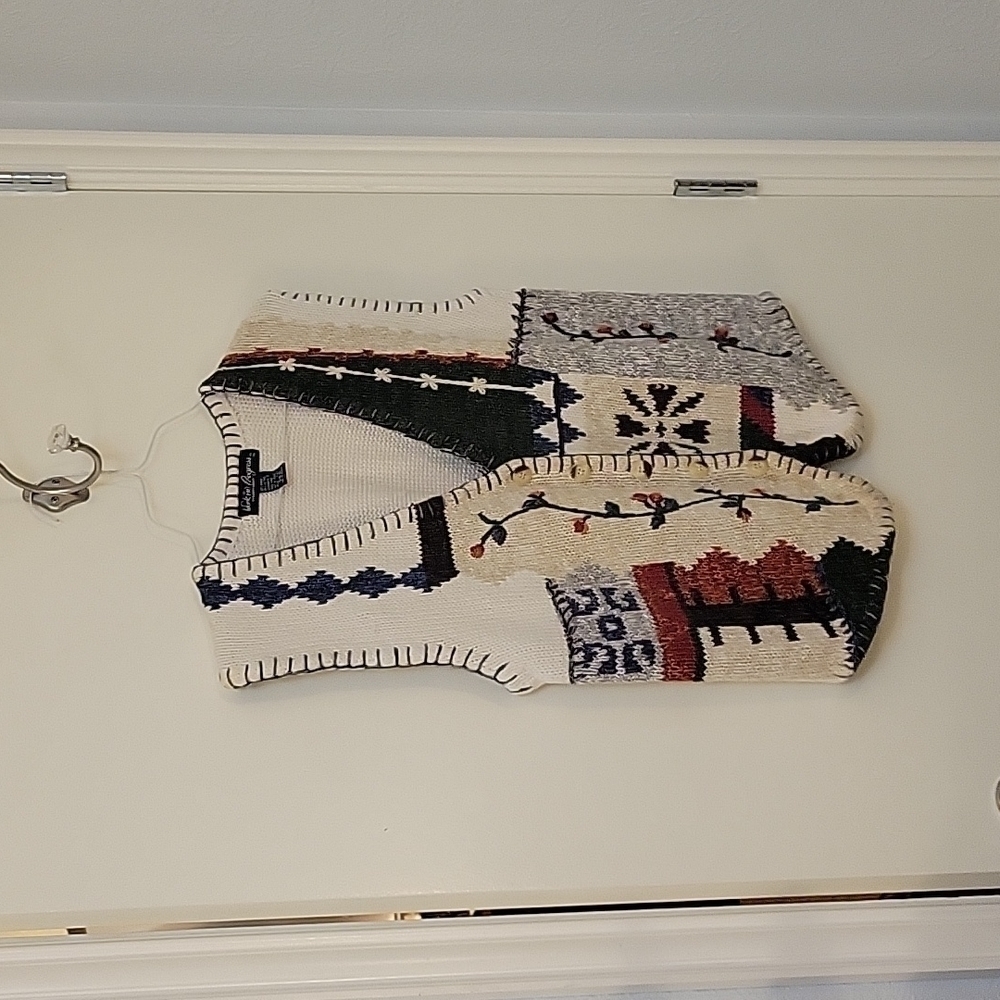 VTG WORK IN PROGRESS Patchwork Oversized Button D… - image 2